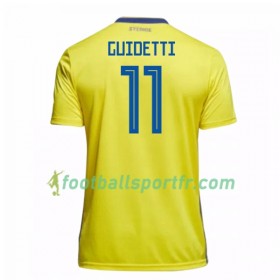 Tenue Suède Guidetti 11 Domicile Coupe du monde 2018 Maillot de Foot